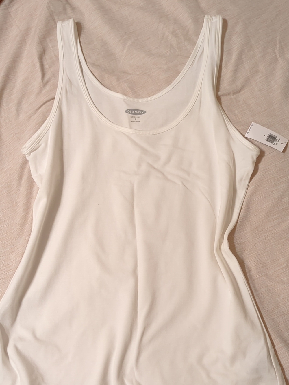 Old Navy White Scoop Neck Tank Top